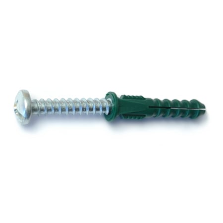Midwest Fastener Screw Anchor, 2" L, Steel 12619